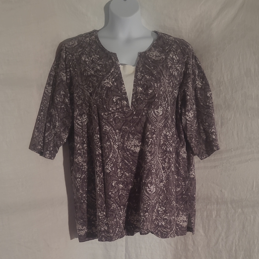 Chic Women's Patterned Brown Blouse